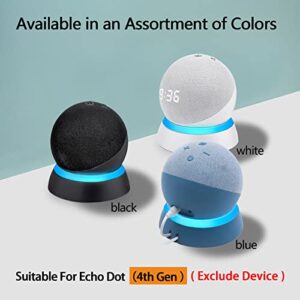 C YECEN Echo Dot 4th&5th Generation Table Stand Desktop Holder Mount for Echo Dot 4th&5th Gen, Base Bracket with Light Guide, Echo Dot Accessories with Built-in Cable Management