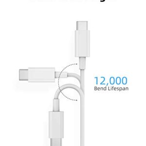 USB C Extension Cable for Mag-safe Charger PS5 Controller Charging, Conmdex 9V 3A USB Type C Female to Male Extender Cord for Mag-safe Charger iPhone 13/12, HomePod and More White (3.3Ft/1m)