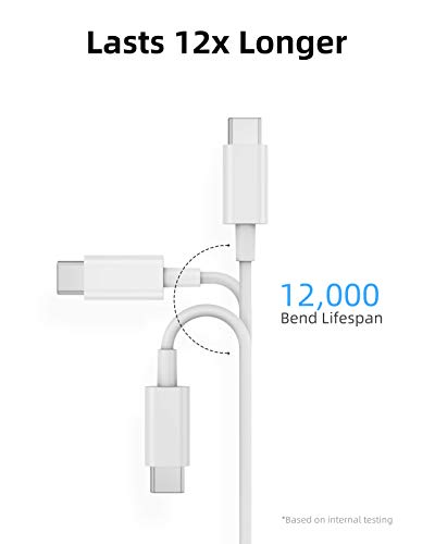 USB C Extension Cable for Mag-safe Charger PS5 Controller Charging, Conmdex 9V 3A USB Type C Female to Male Extender Cord for Mag-safe Charger iPhone 13/12, HomePod and More White (3.3Ft/1m)