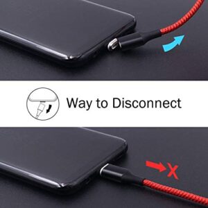 Digital Ant Gen-X 3 in 1 Nylon Braided Magnetic Charging Cable, Support 3.0A Fast Charging & Data Transfer, Compatible with Micro USB, USB-C/Type-C Devices (3 Cables+9 Tips, 5-Feet Red)