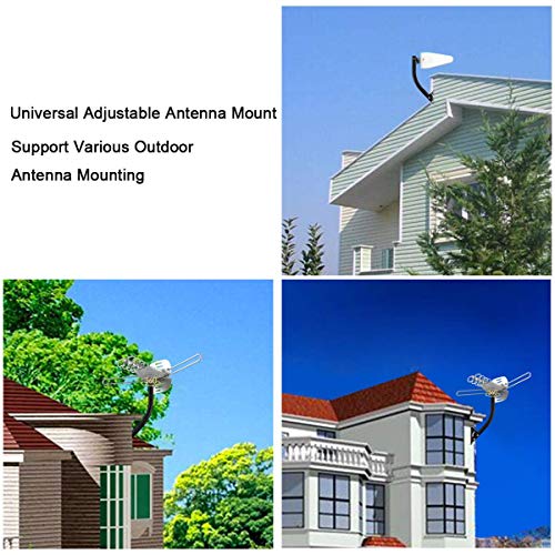 Antenna Mount - 1 BY ONE Attic Adjustable Weather Proof Outdoor TV Antenna Mounting Pole Universal Mount Brackets - Easy Installation, Solid Structure