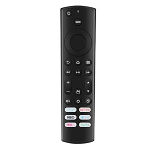 replacement remote for all insignia fire tv, smart tv and toshiba fire tv of ir function, include 6 shortcut keys for prime video, netflix, hbo, vue, imdb tv, hulu