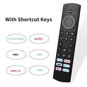 Replacement Remote for All Insignia Fire TV, Smart TV and Toshiba Fire TV of IR Function, Include 6 Shortcut Keys for Prime Video, Netflix, HBO, Vue, IMDb TV, Hulu