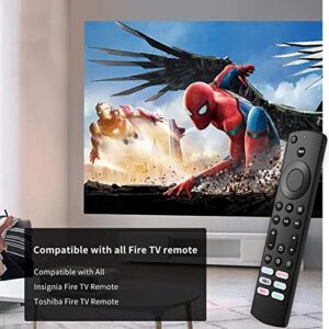 Replacement Remote for All Insignia Fire TV, Smart TV and Toshiba Fire TV of IR Function, Include 6 Shortcut Keys for Prime Video, Netflix, HBO, Vue, IMDb TV, Hulu