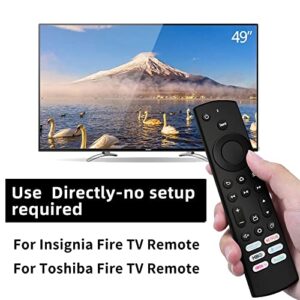 Replacement Remote for All Insignia Fire TV, Smart TV and Toshiba Fire TV of IR Function, Include 6 Shortcut Keys for Prime Video, Netflix, HBO, Vue, IMDb TV, Hulu