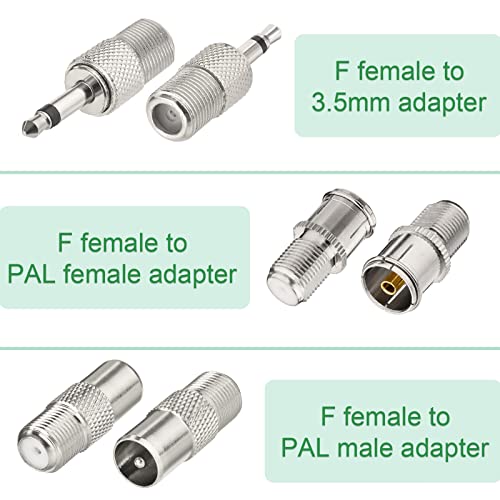 Superbat FM Telescopic Antenna Kit 75 Unbal F Type Connector DAB Radio Replacement Antenna for TV AM FM Radio Stereo Receiver Bose Wave Radio etc.