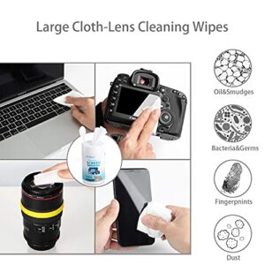 Monitor Wipes, Pre-Moistened Computer Screen Wipes for Electronics, Laptop Screen Wipes, Computer Monitor Cleaning Wipes for Glasses, Phones, Tablets, TV, LCD Screen