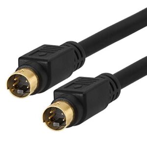 cmple – s-video cable gold-plated (svhs) 4-pin svideo cord – 3 feet