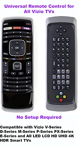 Universal Remote Control for Vizio Smart TV Remote Compatible with All Vizio LCD LED HDTV Smart TVs Including Dual Side QWERTY Keyboard