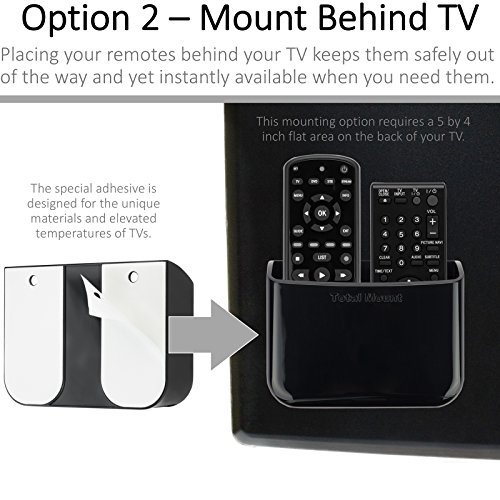 TotalMount Universal Remote Control Holder - Large (Black)