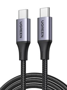 ugreen 240w usb c cable pd3.1 downward compatible with 140w 100w fast charging compatible with macbook pro 2022, ipad pro 2022, elitebook, dell xps, galaxy s23/s22/z fold, pixel, switch, etc. 6.6ft