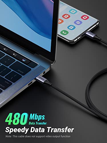 UGREEN 240W USB C Cable PD3.1 Downward Compatible with 140W 100W Fast Charging Compatible with MacBook Pro 2022, iPad Pro 2022, Elitebook, Dell XPS, Galaxy S23/S22/Z Fold, Pixel, Switch, etc. 6.6FT