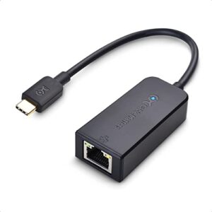 cable matters plug & play usb c to ethernet adapter with pxe, mac address clone (thunderbolt to ethernet adapter, gigabit ethernet to usb c) in black – compatible with macbook pro, xps, surface pro