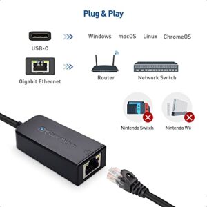 Cable Matters Plug & Play USB C to Ethernet Adapter with PXE, MAC Address Clone (Thunderbolt to Ethernet Adapter, Gigabit Ethernet to USB C) in Black - Compatible with MacBook Pro, XPS, Surface Pro