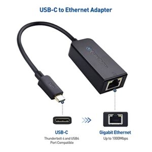 Cable Matters Plug & Play USB C to Ethernet Adapter with PXE, MAC Address Clone (Thunderbolt to Ethernet Adapter, Gigabit Ethernet to USB C) in Black - Compatible with MacBook Pro, XPS, Surface Pro