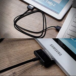 6.6ft 30 Pin Charging Power Supply Galaxy Tablet USB Charge Cable Cord - for Samsung Galaxy-Tab-2 10.1 8.9 7.7 7.0 Plus Note-Tab 10.1 USB Charger Cable GT-P5113 GT-P3113 GT-N8013 GT-P7510 SGH-I497