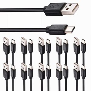 teksonic usb type c cable fast charging [10-pack 3.3ft], usb-a to usb-c multi pack bulk charge cord compatible with samsung galaxy s10 s9 s8 s20 s21 plus a52 a21 a32 a11,note 10 9 8, ps5 controller