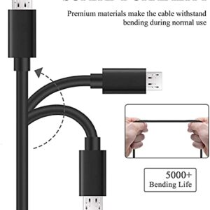 Charging Cable for Samsung Galaxy S7, 2Pack 6Ft 10Ft Long Charger Cable, Android Phone Fast Charger Cord for Samsung Galaxy S7 S6 Edge,Note 5 4,LG G4,Moto,Sony,PS4,Windows,MP3,Camera,Black