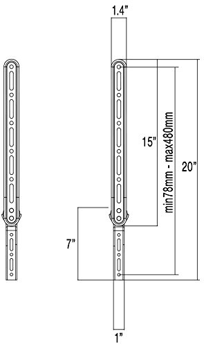 VIVO Universal Sound Bar Steel Bracket Speaker Mount Above or Below Wall Mounted TV, Fits Behind 23 to 65 inches Screens, 33 lbs. Capacity, Mount-SPSB2