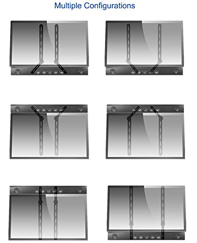 VIVO Universal Sound Bar Steel Bracket Speaker Mount Above or Below Wall Mounted TV, Fits Behind 23 to 65 inches Screens, 33 lbs. Capacity, Mount-SPSB2