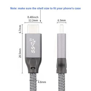 QCEs USB C to USB C Video Cable, USB C 3.2 Gen 2 Cable 5Ft 4K Video Monitor Cable, 20Gbps Data Transfer and 100W PD Fast Charger Cord Thunderbolt 3 Compatible with MacBook Pro, iPad Pro, Galaxy S21