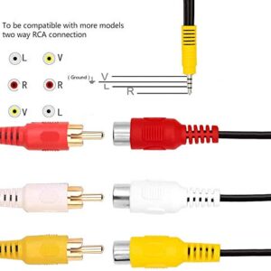 AV Adapter, Video AV Component Adapter Cable Replacement for TCL TV, 3 RCA to AV Input Adapter - 23CM/9in