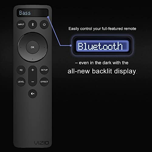 OEM Replacement Backlit Display Bluetooth Remote Works for All Vizio Premium Sound Bar Home Theater System