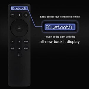 Semote Bluetooth Backlit Display Remote Controller fit for Vizio 2.1 5.1 Home Theater Sound Bar and Vizio Channel Soundbar System, for Vizio M V P Series Home Audio Sound System