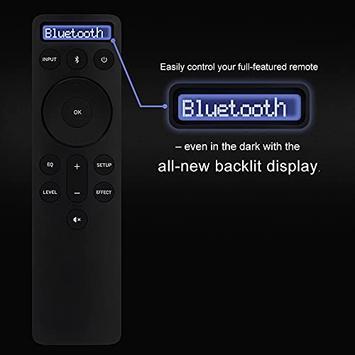 Semote Bluetooth Backlit Display Remote Controller fit for Vizio 2.1 5.1 Home Theater Sound Bar and Vizio Channel Soundbar System, for Vizio M V P Series Home Audio Sound System