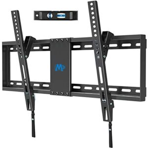 mounting dream tv wall mount for most 37-70 inch flat screen tv tilting, low profile space saving wall mount for 16″,18″,24″ stud, ul listed tv mount bracket for max vesa 600 x 400, 132lbs md2868-lk