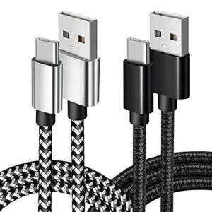 usb type c charger cable 2pack 6ft fast quick charging cords for tablets samsung tab a 10.1(2019),10.5(2018),a7 10.4(2020),tab s6/lite s4 s3;kindle fire hd 10(9th),8(10th);phones galaxy a51 s9 s10e