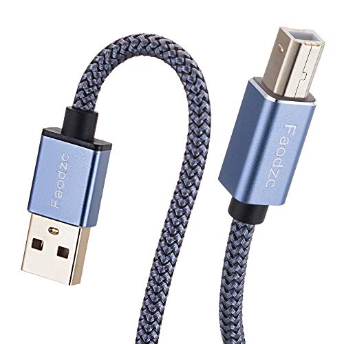 Printer Cable 25 ft, Faodzc Long USB Printer Cord 2.0 Type A Male to B Male Printer Scanner Cord High Speed Compatible with HP, Canon, Dell, Epson, Lexmark, Xerox, Samsung and More 8m