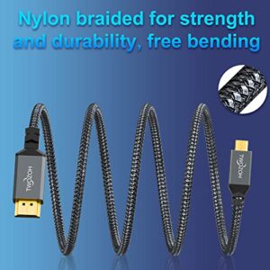 Twozoh Long 4K Micro HDMI to HDMI Cable 15FT, High-Speed Full HDMI to Micro HDMI Braided Cord Support 3D 4K/60Hz 1080p