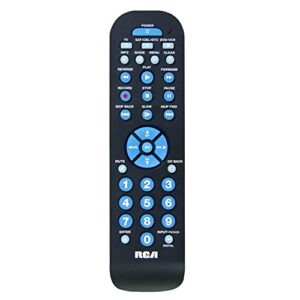 rca 3-device universal remote control platinum pro, easy setup, long range ir, replaces and consolidates most major remote brands
