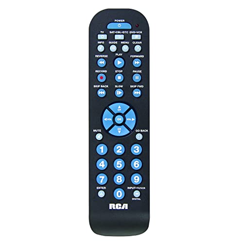 RCA 3-Device Universal Remote Control Platinum Pro, Easy Setup, Long Range IR, Replaces And Consolidates Most Major Remote Brands