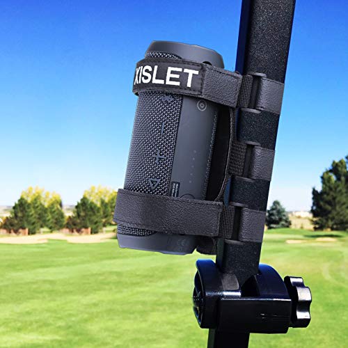 Xislet 2-Straps Portable Speaker Mount, Compatible with Golf Cart Accessories/Bike/Moto/ATV Speaker Strap Holder Fits Attaches Railing/Handlebar/Frame for Bluetooth Wireless Speakers