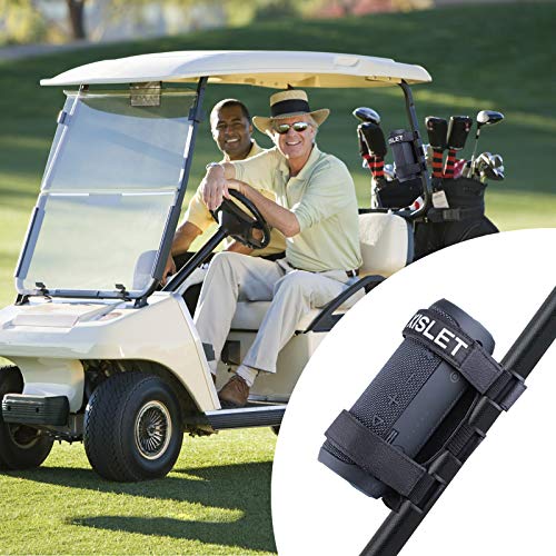 Xislet 2-Straps Portable Speaker Mount, Compatible with Golf Cart Accessories/Bike/Moto/ATV Speaker Strap Holder Fits Attaches Railing/Handlebar/Frame for Bluetooth Wireless Speakers