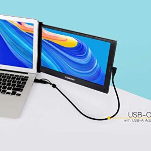 SideTrak USB-C to USB-C Cable & USB-A Adapter | Durable, Flexible, Tangle-Free Braided Nylon Cord | 1.5ft | Black