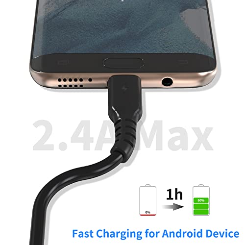 1FT Micro USB Cable Short, 5 Pack USB to Micro USB Cord Fast Charging, Durable USB 2.0 Micro b Charger Cable for Android Samsung Galaxy S7 / S6 Edge Note 5, Moto, LG, PS4, Kindle Fire, TV Fire Stick