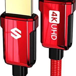 Silkland 4K HDMI ARC Cable for Soundbar, 4K 60Hz HDMI 2.0 Cable 6.6ft, (18Gbps, ARC, HDCP 2.2, HDR, 3D), High Speed 4K Ultra HD, Compatible for Samsung, Vizio, Sono, Bose, LG Sound bar, UHD TV, Red
