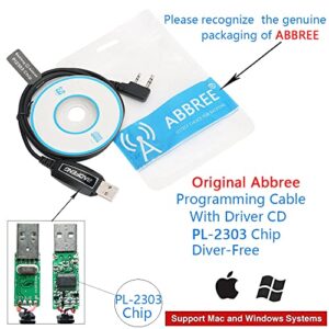 Baofeng USB Programming Cable PL2303 Support Chirp for Baofeng UV-5R(All),BF-F8HP, BF-888S,UV82HP,UV-82(All),UV-S9Plus GM-15Pro BF-H6 Handheld ham Radio transceiver Ham Two Way Radio with Driver