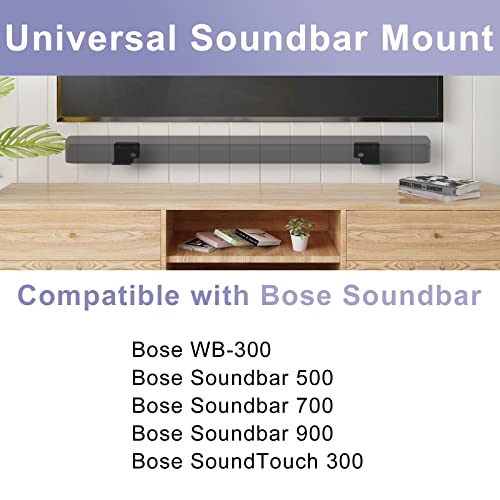 Dinghosen Wall Mount Bracket for Bose Soundbar Mount, for Bose WB-300 SoundTouch 300 Soundbar 500 Soundbar 600 Soundbar 700 Soundbar 900 Speaker Sound Bar Mount for Bose Soundbar Mounting Bracket