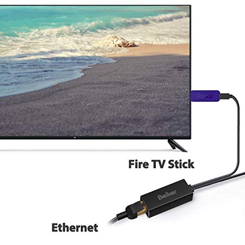 Fire TV Ethernet Adapter, Belkertech Fire Stick Ethernet Adapter/Micro USB to Rj45 Ethernet Adapter, USB to Rj45 Cable for Fire TV Stick, All-New Fire TV, Chromecast Ultra Audio Etc