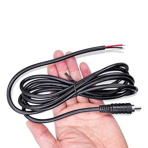 Pixelman (18AWG 6.5ft Heavy Gauge Speaker Wire RCA Adapter Plug to Bare Wire,RCA Speaker Audio Cable for TV Amplifier Receiver,Speakers Stereo Wire Cord to RCA Adapter Male-2 Pcs