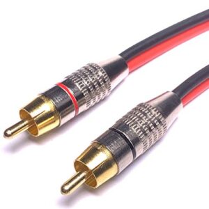 CESS-064-1f Speaker Cables to RCA Plugs Adapter, 2-Channel (1 Foot)
