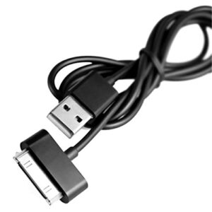 Charging Sync Data Charger Cable Cord-30-Pin Compatible for Samsung Galaxy tab 2 10.1 8.9 7.7 7.0 Plus inch Tablet (Black)