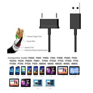 Charging Sync Data Charger Cable Cord-30-Pin Compatible for Samsung Galaxy tab 2 10.1 8.9 7.7 7.0 Plus inch Tablet (Black)