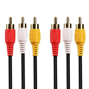 Audio Video Cable,Composite Cord 6 ft RCA to RCA M/Mx3,AV Cable for TV,DVD,VCD etd.