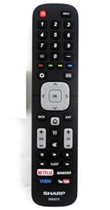 original sharp en2a27s tv remote control for sharp smart lcd hdtv televisions (renewed)