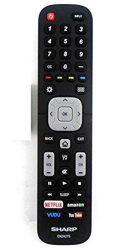 Original Sharp EN2A27S TV Remote Control For Sharp Smart LCD HDTV Televisions (Renewed)